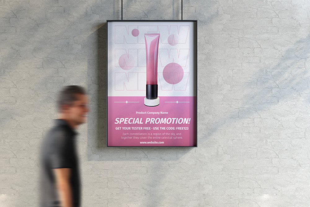 Plakat jako reklama produktu